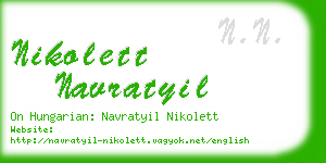 nikolett navratyil business card